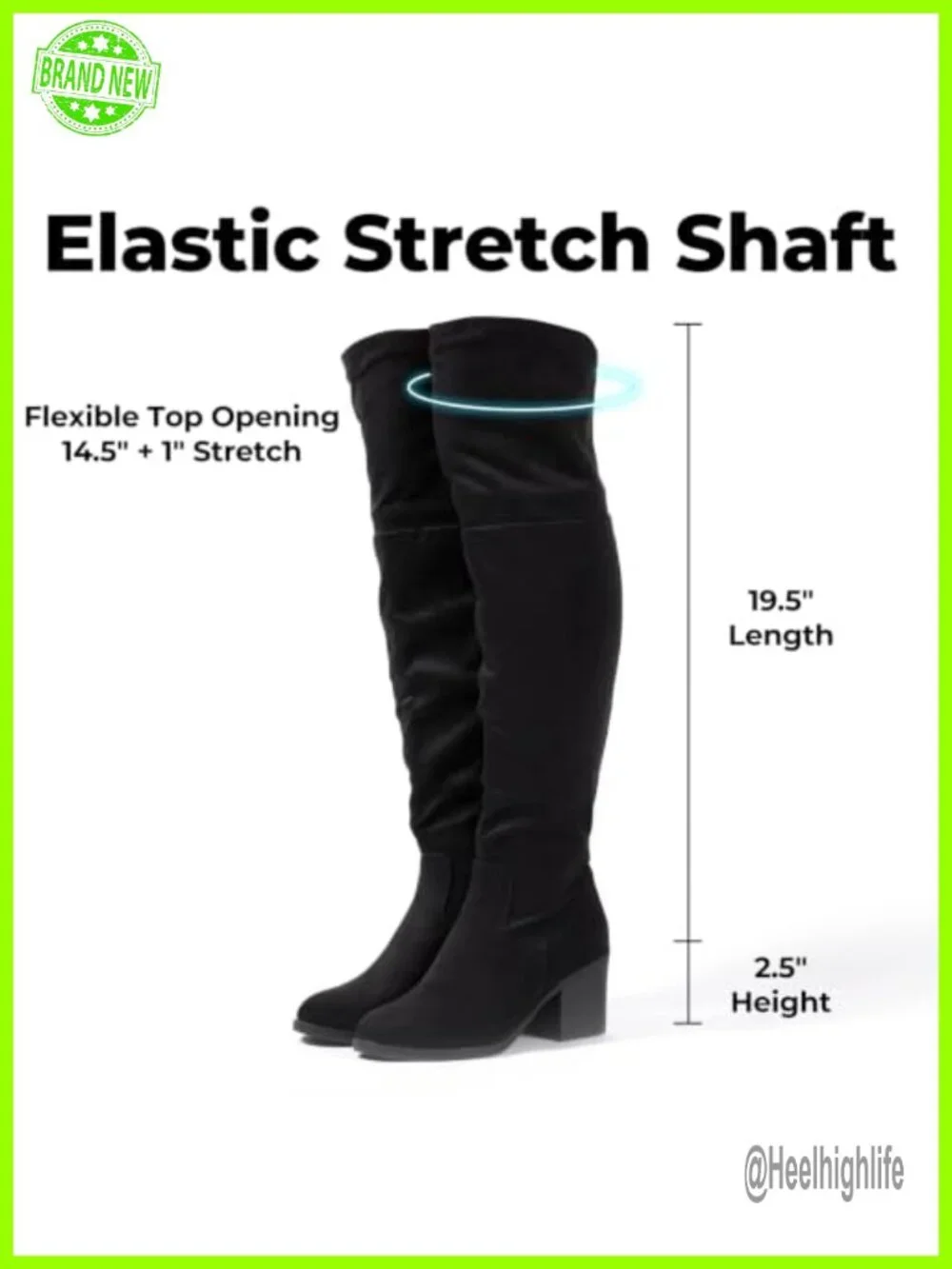 Women's Thigh High Boots Stacked Block Heel Over the Knee